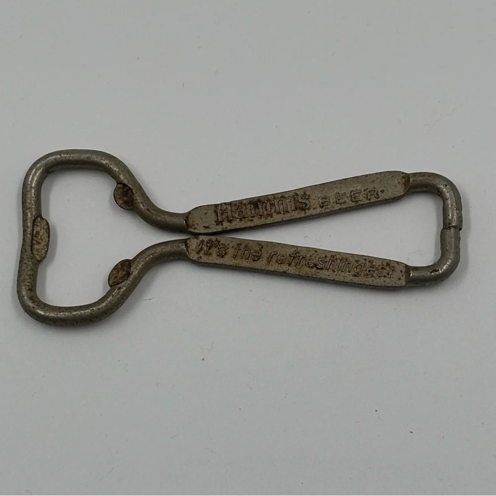 Vintage Hamm's Beer Bottle Opener Keychain - 
